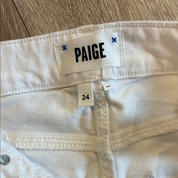 PAIGE White Flare & Wide Leg Jeans laurel canyon sz 24 - Picture 8 of 11